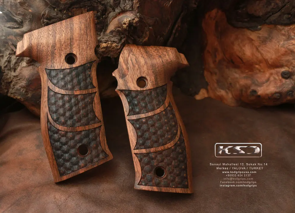 

KSDGrips Brand for Sig Sauer P226 Compatible Walnut Grip for Replacement