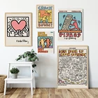 Кит художественная выставка плакат Рисование сердец линии абстрактные принты Пиза 89 винтажная поп Картина на холсте галерея настенные картины Домашний декор