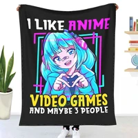 i like anime video games and maybe 3 people gamer throw blanket 3d printed sofa bedroom decorative blanket children adult gift