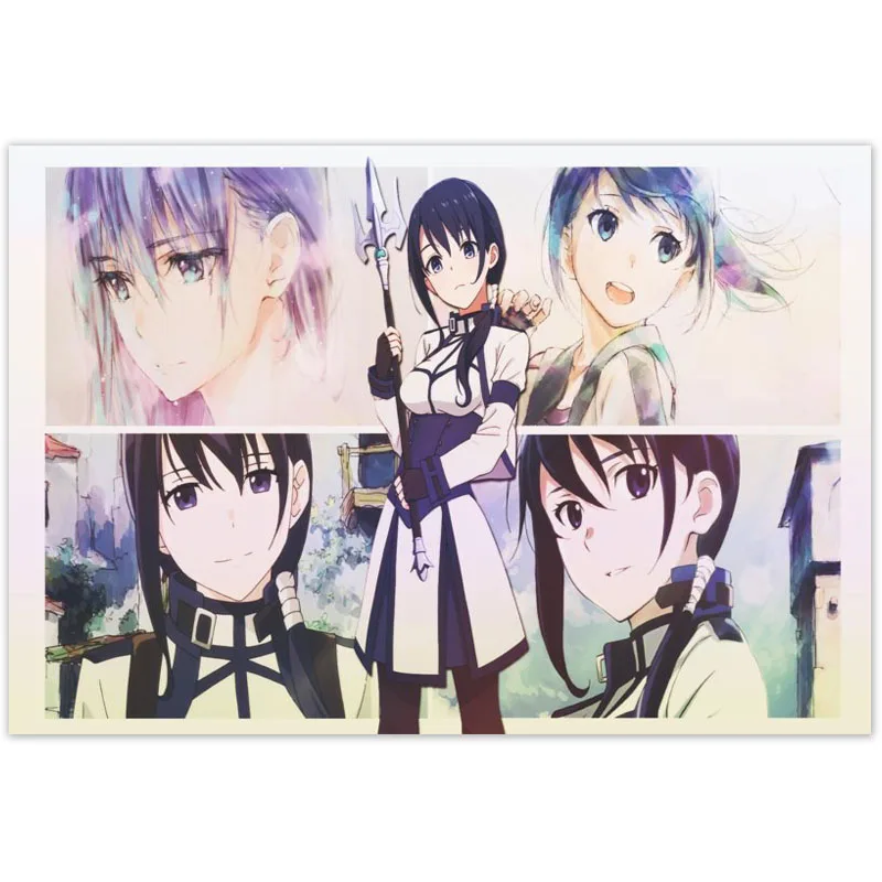 Плакаты из аниме гримгар фэнтези и ясеня художественный Шелковый плакат на