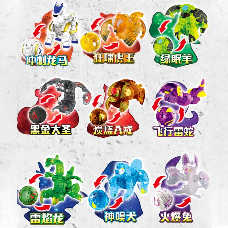 MONKART деформация Монстр Робот яйца поворотный автомобиль макас бакубол Bakucar