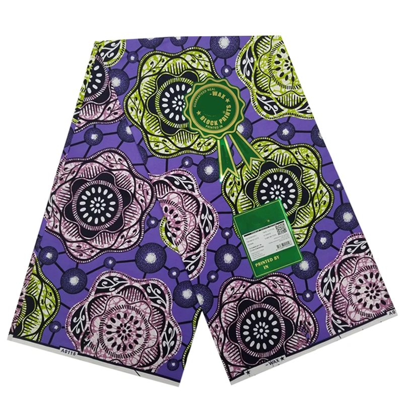 

Real Soft African Wax Dye Printed For Fabric 100%Cotton Ankara Style Nigerian Clothing Material For Sewing By The Yards S-P 5-22