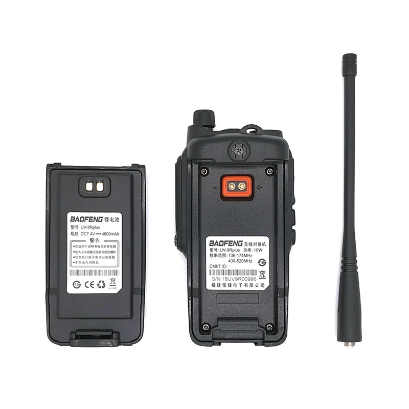 2 шт. BAOFENG UV-9R PLUS 10 Вт рация Водонепроницаемая VHF UHF двухдиапазонный CB Ham