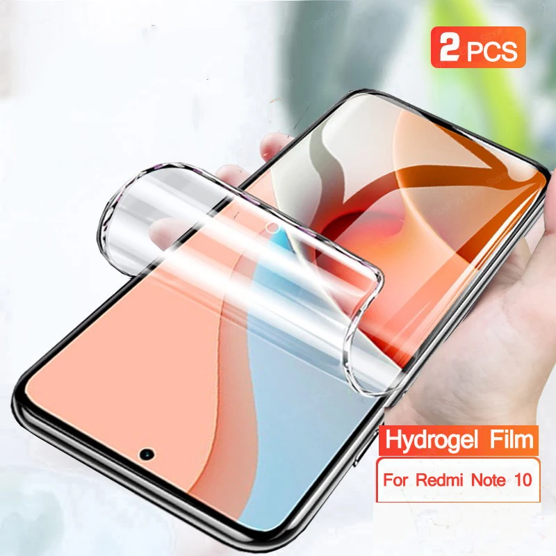 

2 PCS Soft Hydrogel Film On For Xiaomi Redmi Note 10 Screen Protector For Redmi Note 10s 10 Pro Max Protective Film Not Glass