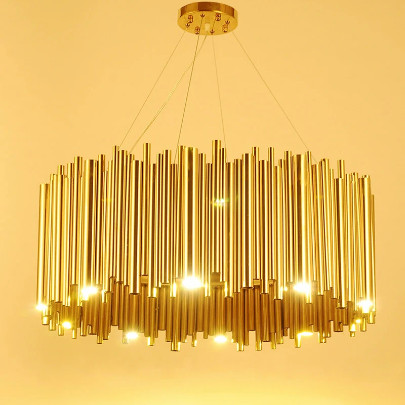 

Italy Design Led Chandelier Gold Delightfull Brubeck Aluminum Light Suspension Luminaire Fashion Ceiling Lamp Kitchen Fixture