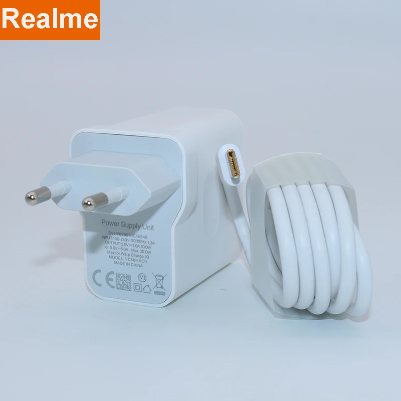 

Original realme X50 pro charger 30w Power Adapter Super Charge 5V 6A Fast charing For Realme X50 pro realme X X2