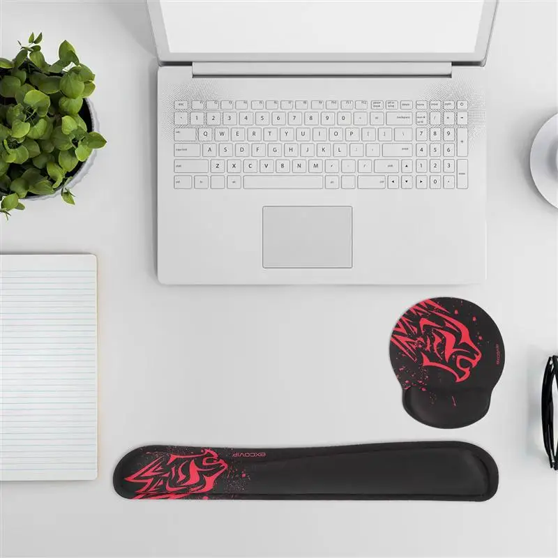 

1 Set Wrist Support Mouse Pad Comfortable Keyboard Wrist Rest Pad for Office
