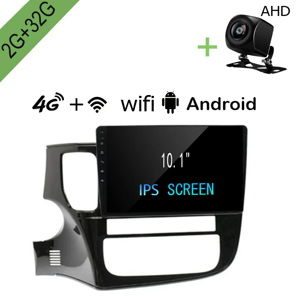 Автомобильный мультимедийный плеер R-Way на Android Dvd Gps для Mitsubishi Outlander 2012-2018 2 Гб + 32 ГБ