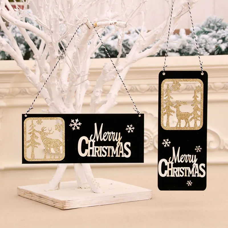 

2021 New Year Wooden Door Hanging Sign Merry Christmas Decorations Christmas Tree Ornament For Home Wooden Pendant Navidad Gift