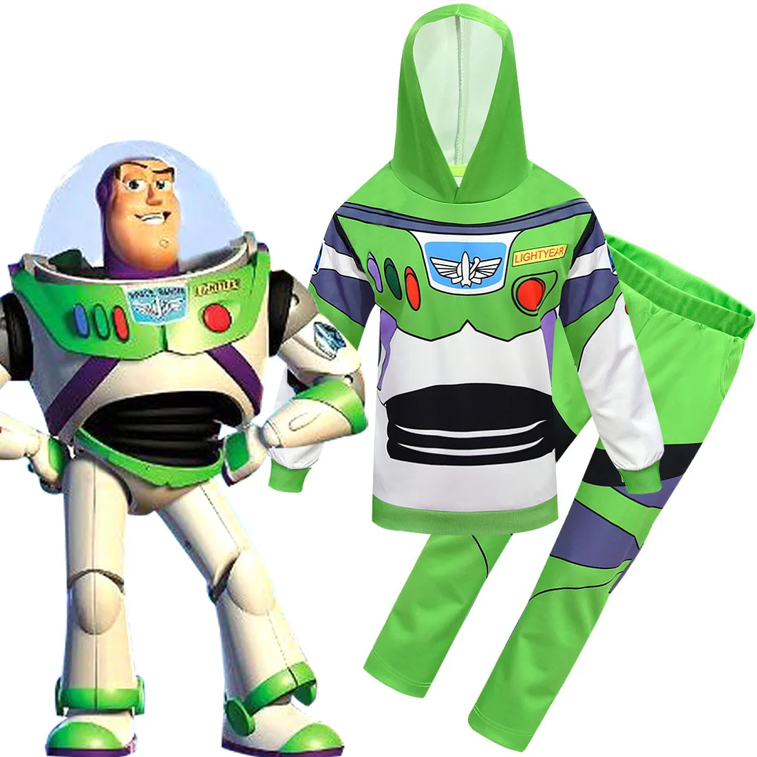 2021 New Toy Kids Story Buzz Lightyear Costumes Kids Halloween Costumes For Kids Sweater Buzz Lightyear Cosplay Fancy Dress Boys