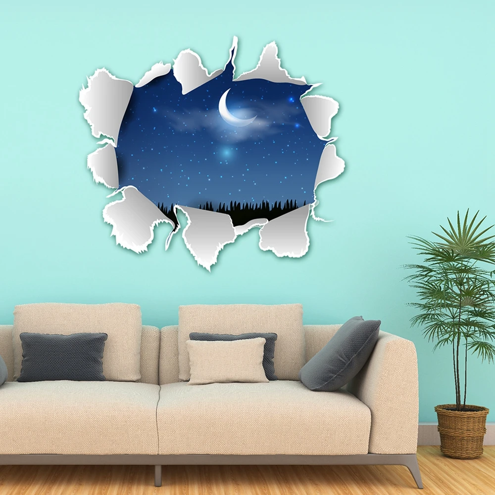 3D космические галактические настенные наклейки космическая галактика