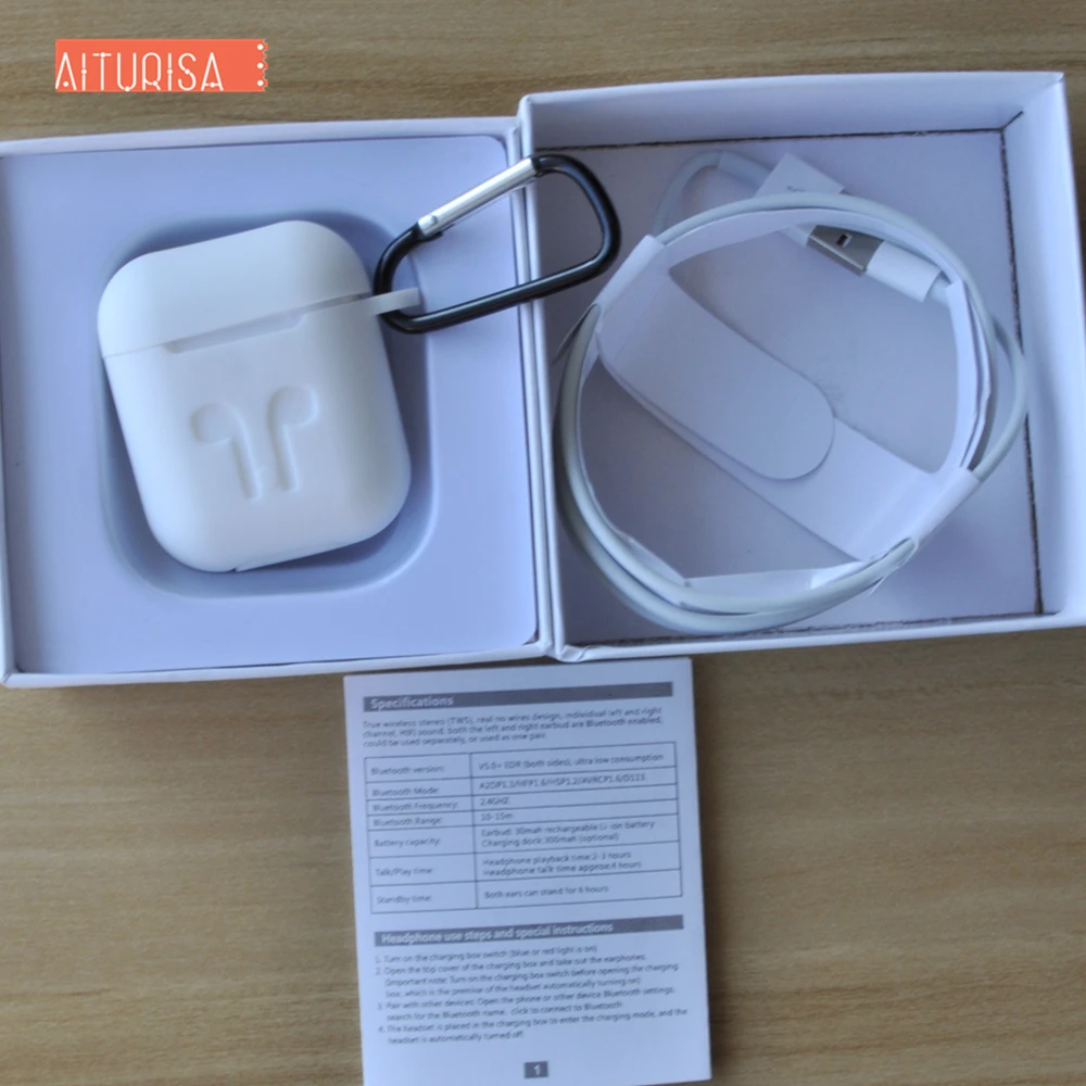 I500 TWS 2 поколения Реплика 1:1 всплывающие беспроводные наушники 6D супер бас оригинальные наушники с HD микрофоном Вызов 4 часа время воспроизведения - Цвет: Add white kits