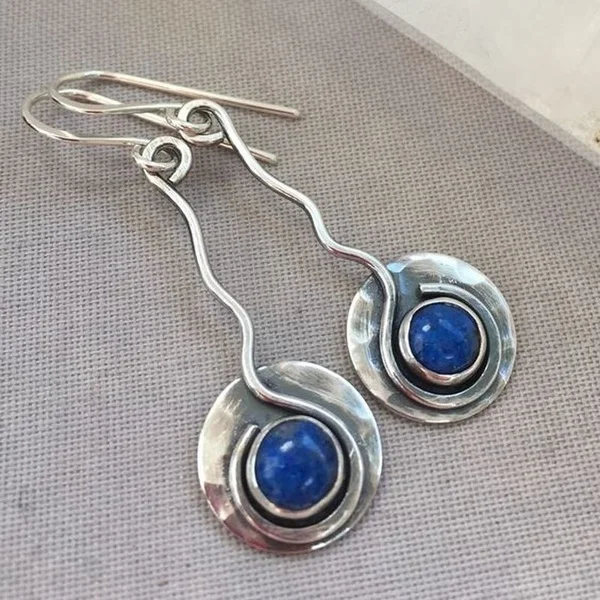 

Vintage Women's Silver Turquoise Pendant Earrings party Engagement Wedding Gift