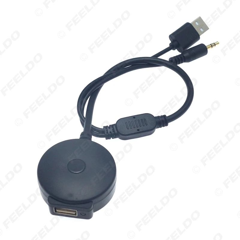 FEELDO автомобильный беспроводной Bluetooth модуль приемник AUX 3 5 мм разъем и USB