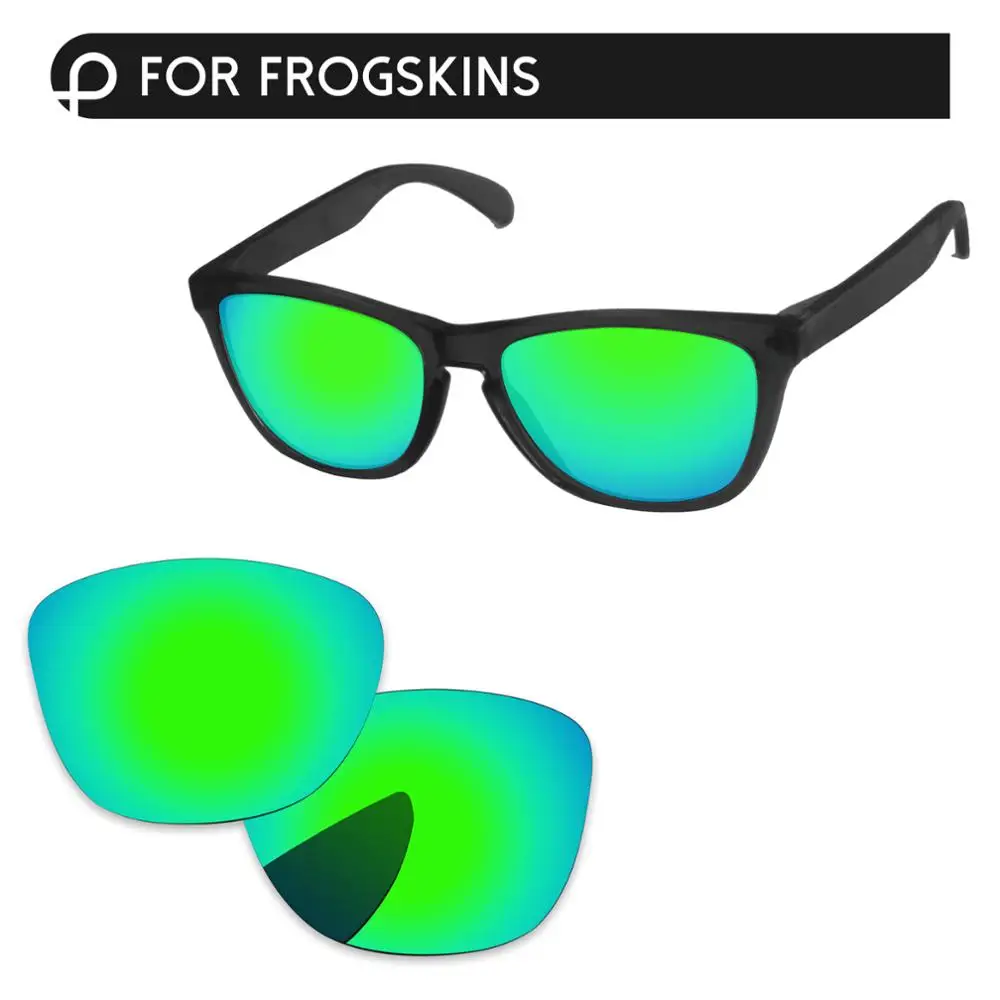 PapaViva поляризованные Сменные линзы для аутентичных Frogskins OO9013 солнцезащитные очки UVA и UVB Защита-несколько вариантов - Цвет линз: Emerald Green