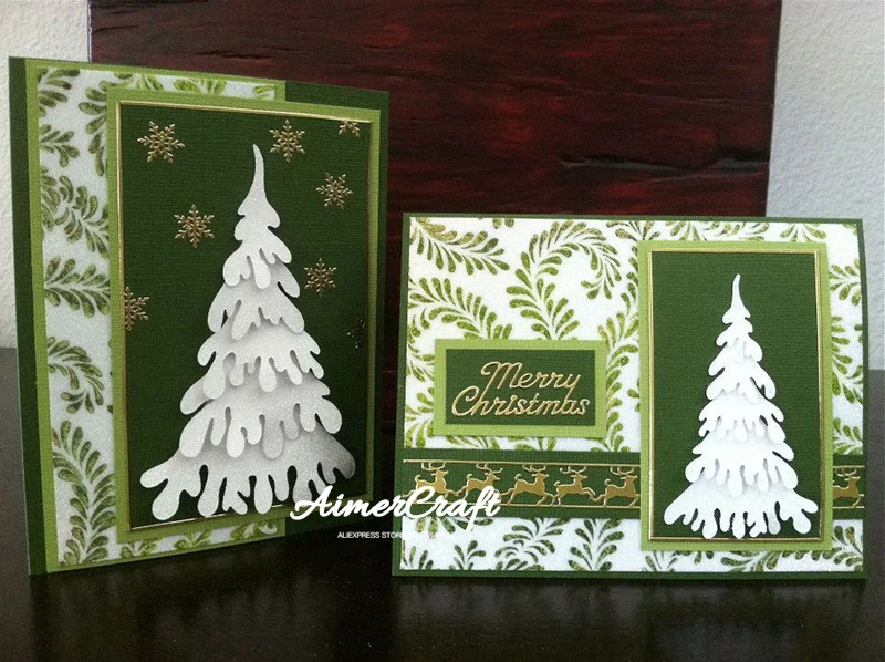 Металлические Вырубные штампы в виде рождественской елки зеркальные