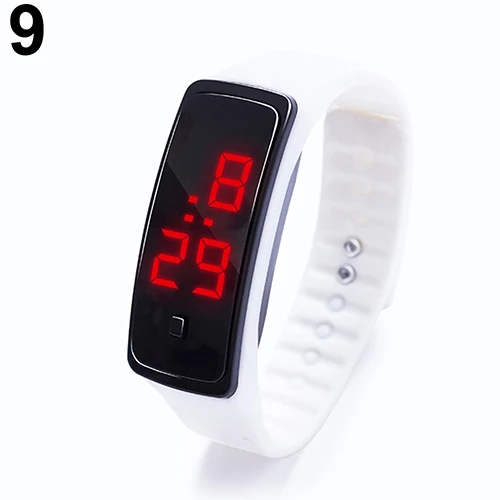 White 23 cm Детские часы детские светодиодные цифровые спортивные часы для мальчиков и девочек мужские и женские Электронные Силиконовые наручные часы с браслетом - Цвет: White 23 cm