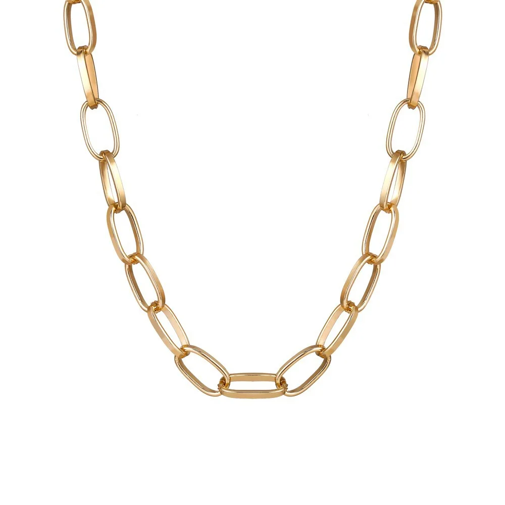 

Women Punk Necklace, Hollow Out Geometry, Neck Chain Lightning Pendant Collar Sweater Ornament