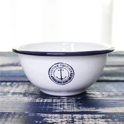 Эмалированная десертная миска эмалированная для лапши эмалированный салатник