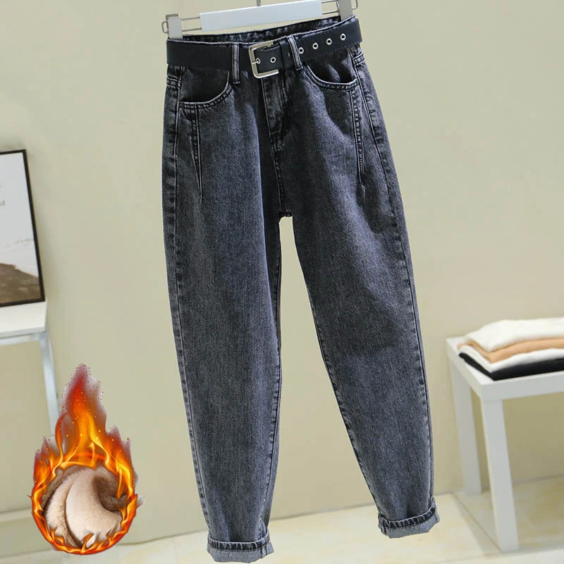 

2021 Spring Autumn New Plus Size Harem Pants Women's Nine-point Jeans Female Korean Version Loose Thin Daddy Carrot Pants 5XL