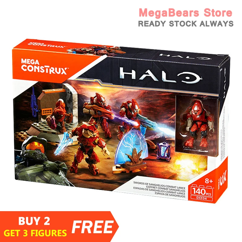 Mega Bloks Construx Halo DXF04 мечи Sanghelios боевой копье строительные блоки игрушки|Игрушечные