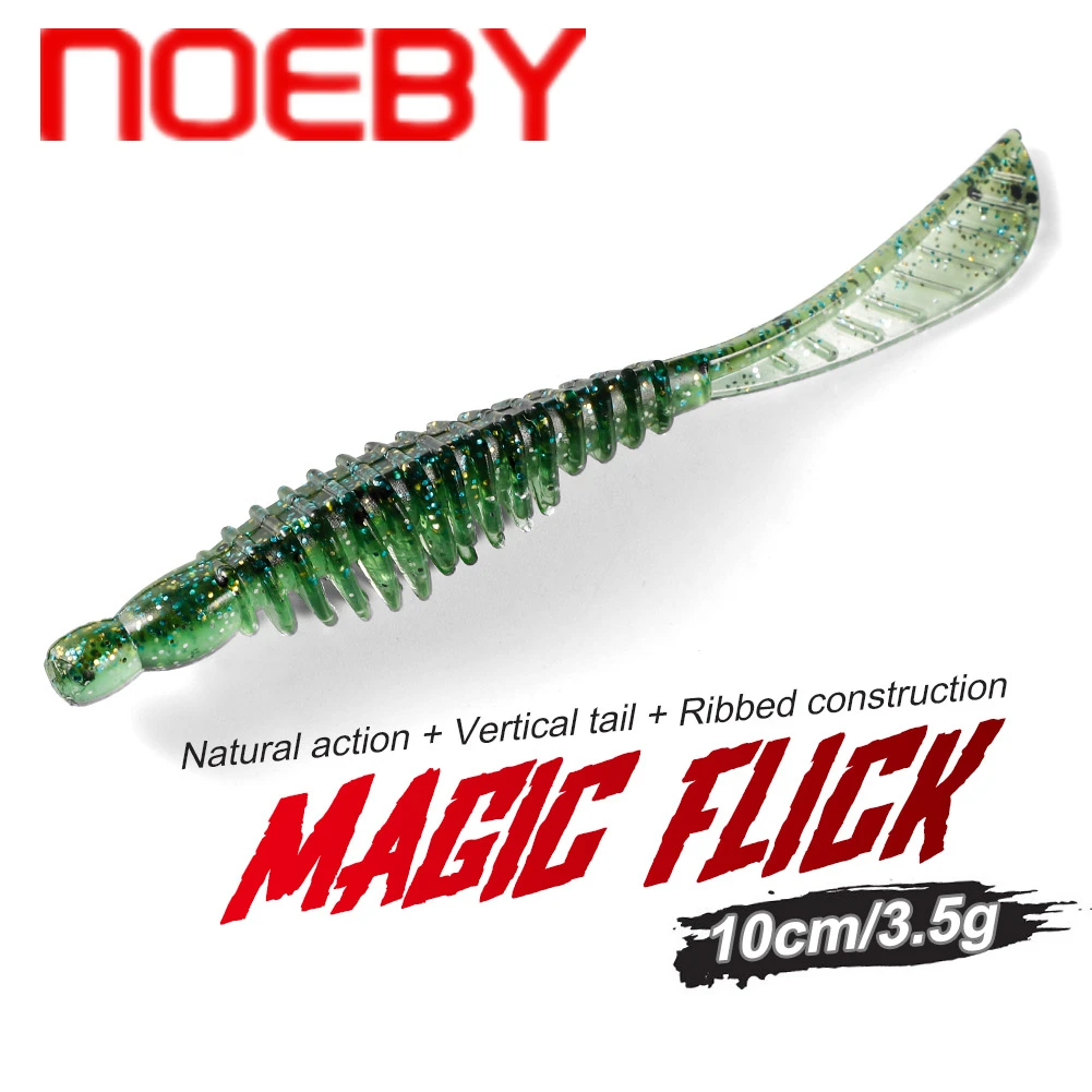 

NOEBY S3115 Soft Lures 12Pcs 100mm 3.5g Fishing Lure Silicone Soft Bait Isca Artificial Worm Bass Swimbait Carp Fishing Tackle