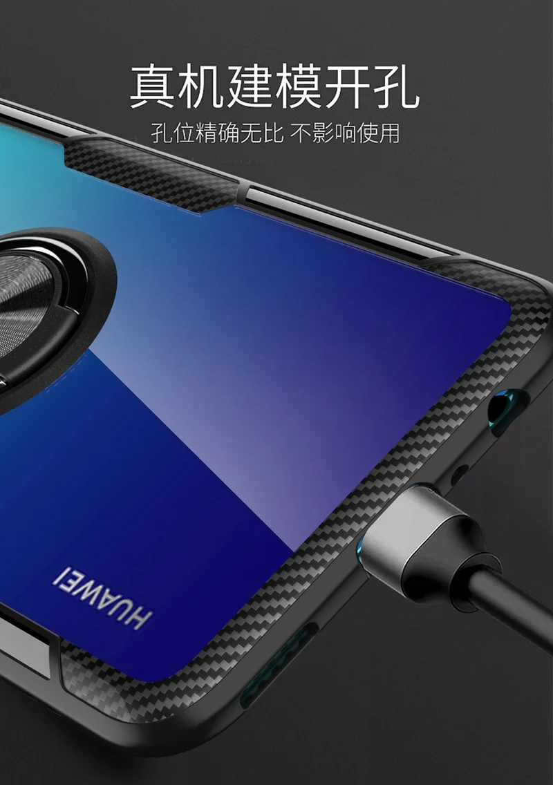 Чехол для Honor 10i прозрачный акриловый чехол-кольцо для Honor 10i 20i 10 20 Lite Pro V20 Honor Play магнитный автомобильный держатель бронированный чехол