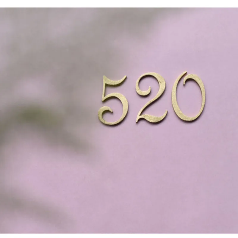 1pcs 5cm Height Elegant 0-9 Number Hotel Door Room Decoration Flat House Villa Outdoor Numbers Metal Brass Address | Дом и сад