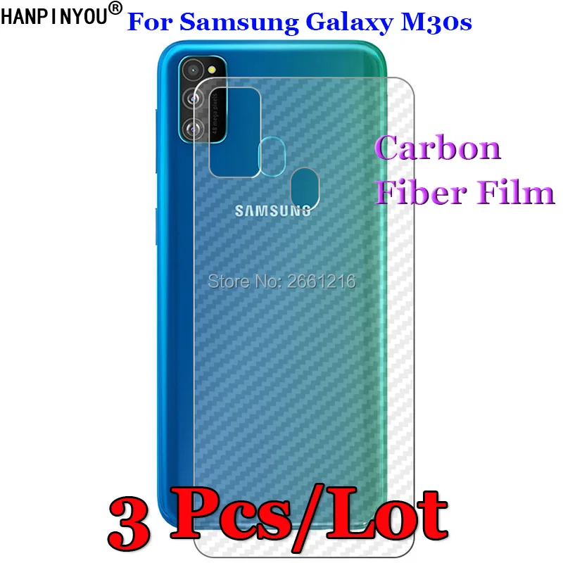 

3 шт./лот, защитная пленка для Samsung Galaxy M30s, 6,4 дюйма, 3D, нескользящая, прозрачная, углеродное волокно