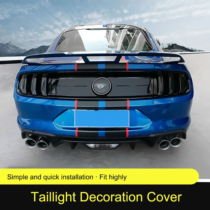 Наклейка на заднюю фару автомобиля QHCP 6 шт. для Ford Mustang 18-22