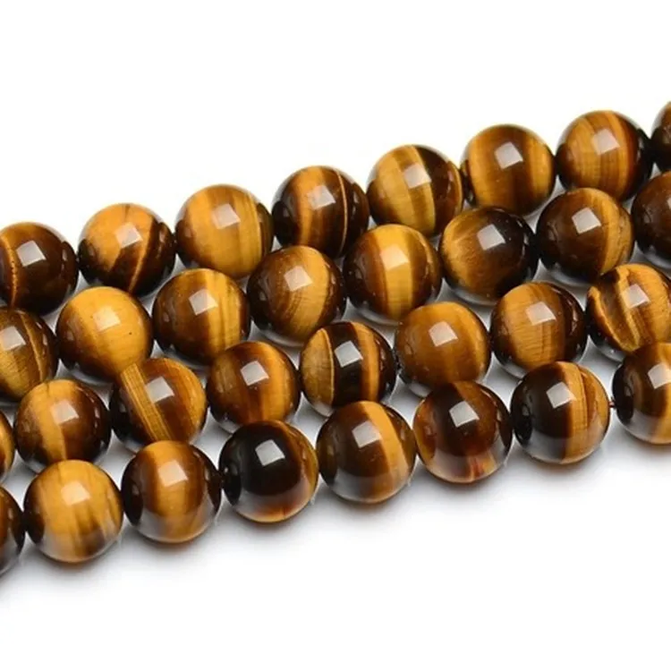 

Natural Stone Grade 5A Yellow Tiger Eye Round Gem Stone Loose Beads 15" Strand 4 6 8 10 12 14MM Pick Size For Jewelry Making