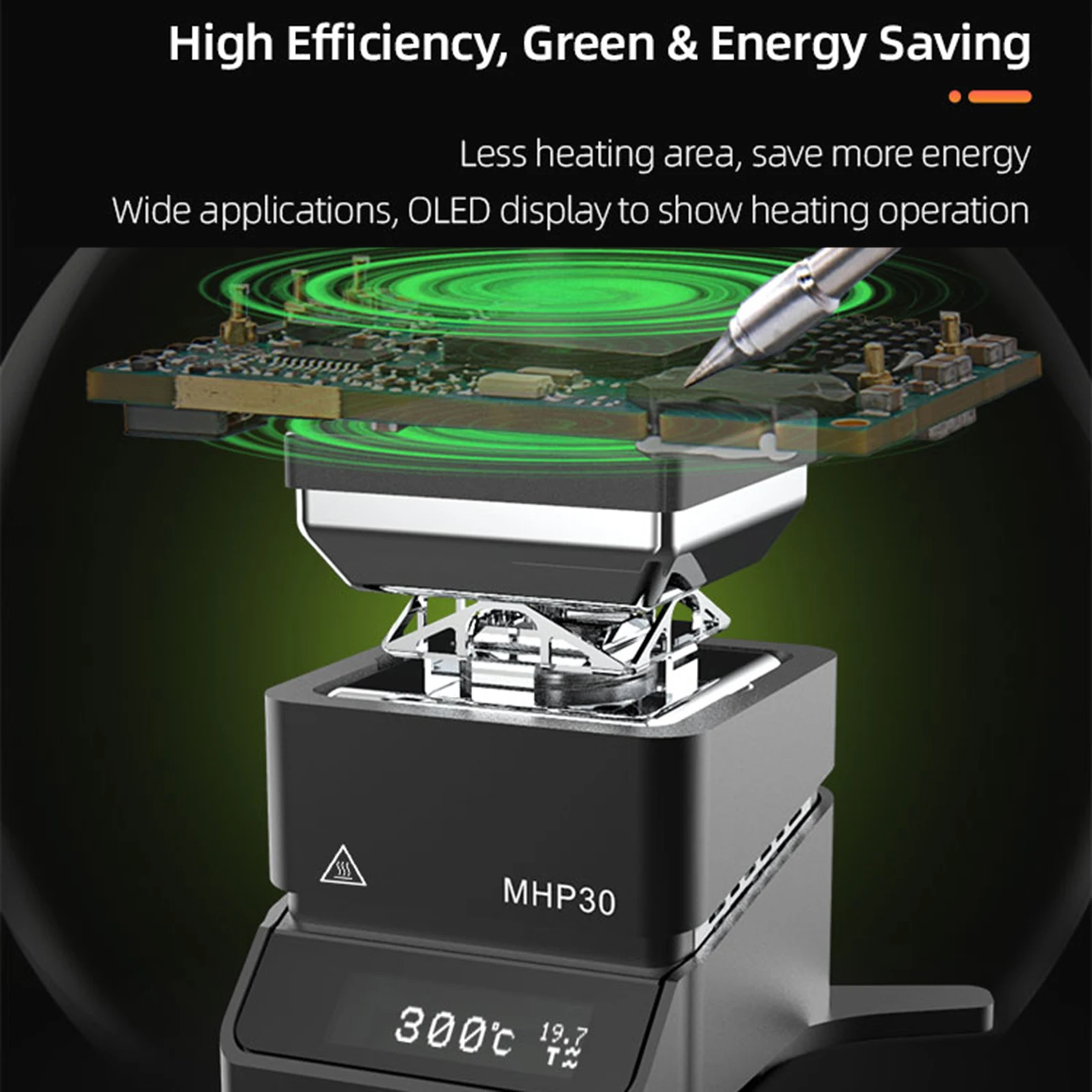 Hot Plate Preheater Soldering Stations Heating Constant Temperature Portable Electric For SMD Built-in OLED Display Screen Mini |