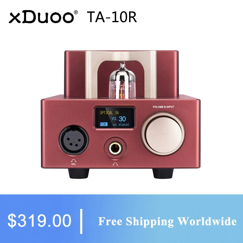 

XDUOO TA-10R Headphone Amplifier AK4493EQ XU208 USB RCA Coax Opt PCM DSD DXD 12AU7 TA10R Tube Amplifier