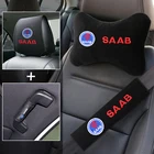 Накладки на плечо для автомобильного ремня безопасности, наволочка с ручкой безопасности, наволочка для шеи для Saab 9000 900 428 03-10 9-3 9-5 93, автостайлинг