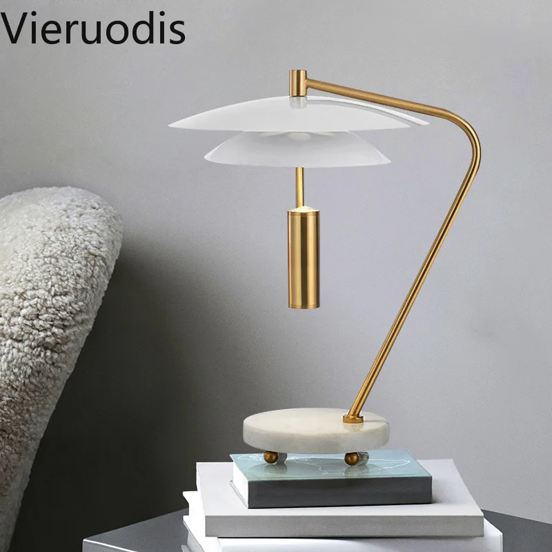 Postmodern Personality Desk Lamp Nordic Simple Table Light for Bedside Study Hotel Home Decor Marble Lights Fixture | Лампы и