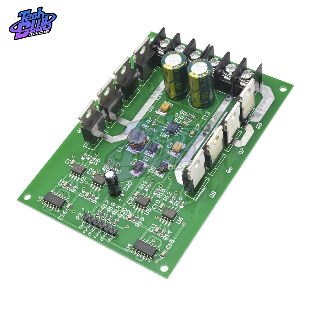 Плата контроллера привода двигателя постоянного тока 5 В 12 24 15 А двойной H-мост 3-36