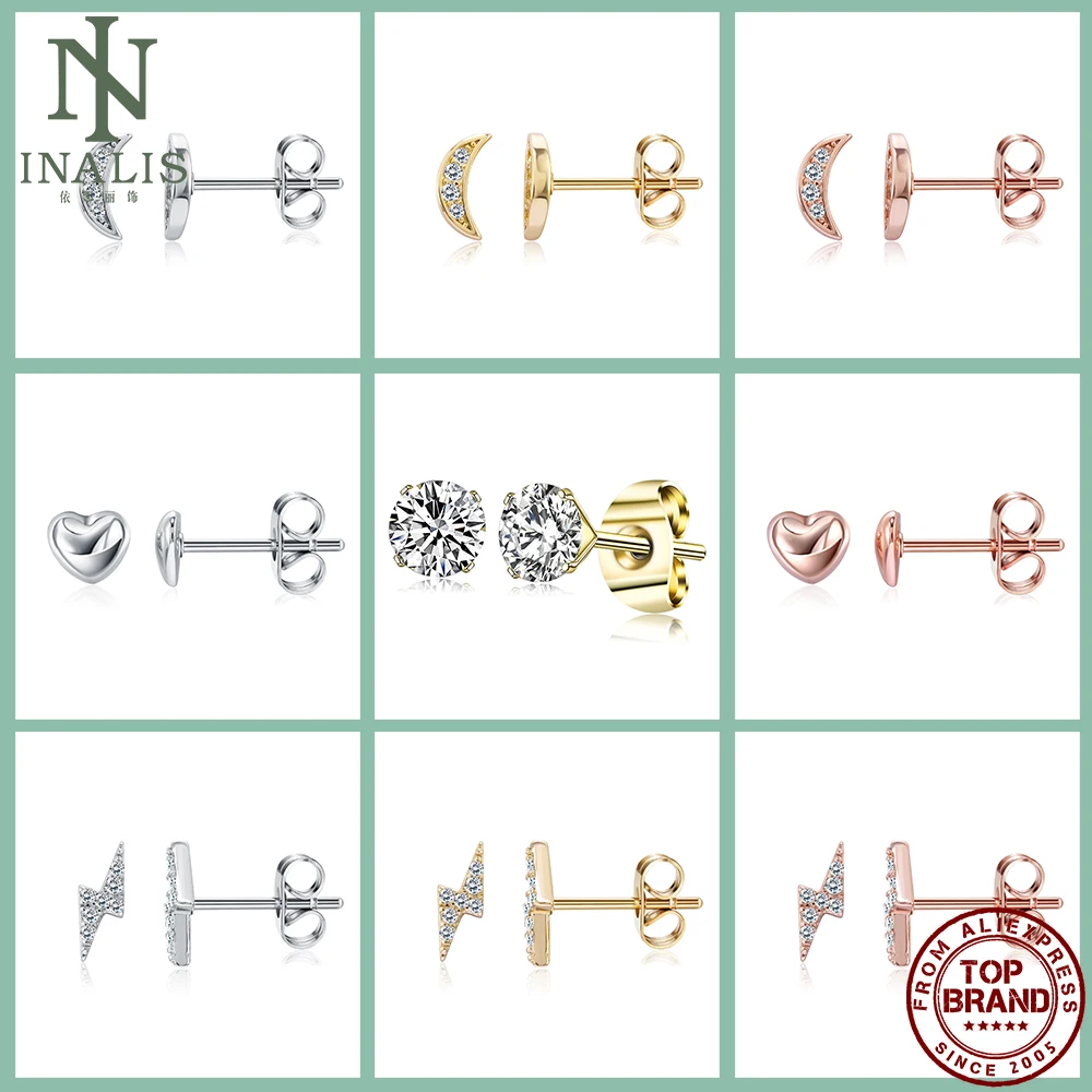INALIS с пересекающимися мигающими звездами циркония серьги для женщин в виде