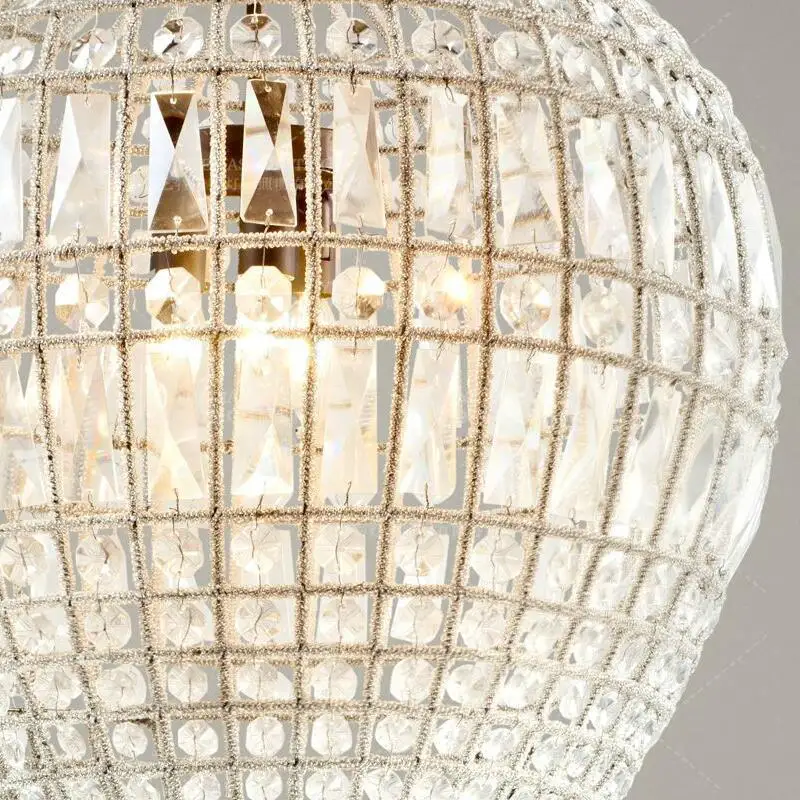 Овальный шар дизайн винтажная роскошная хрустальная люстра Глобус подвесная