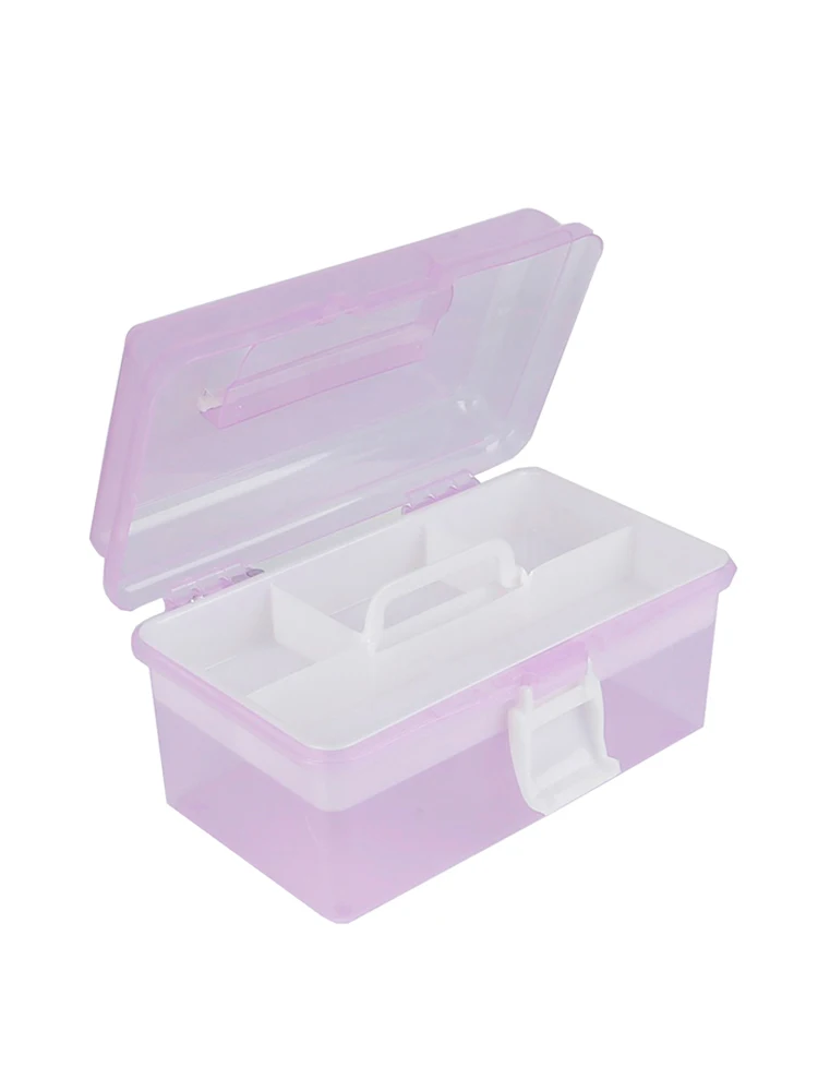 

Makeup Tool Storage Rack 3-Layer Plastic Storage Box For Nail Art Pen Container Case Nail Art Manicure Tool