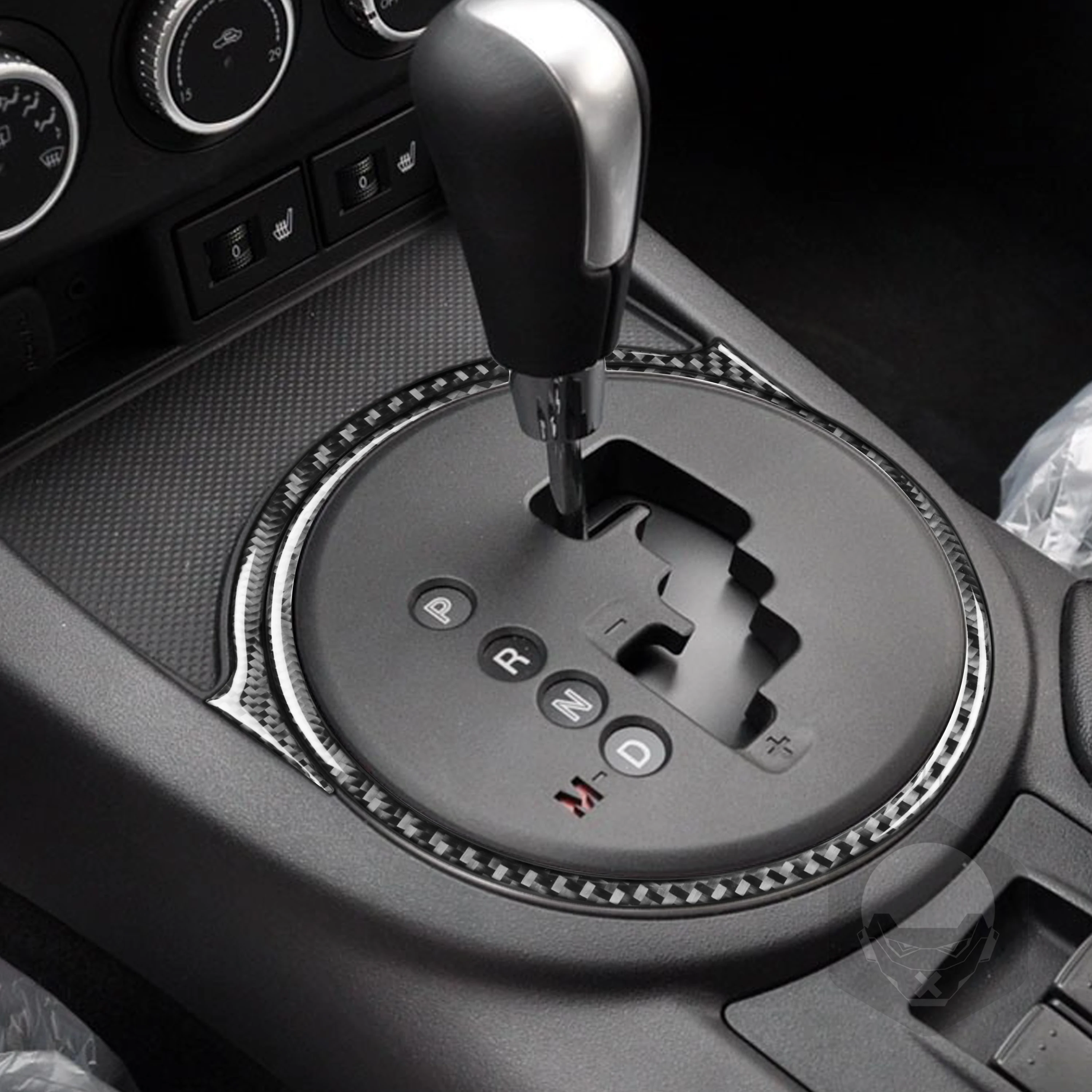 

Black Carbon Fiber Car Stickers Car Accessories Gear Surrounding Circle 2 Pieces For Mazda MX5 Miata 2009-2015