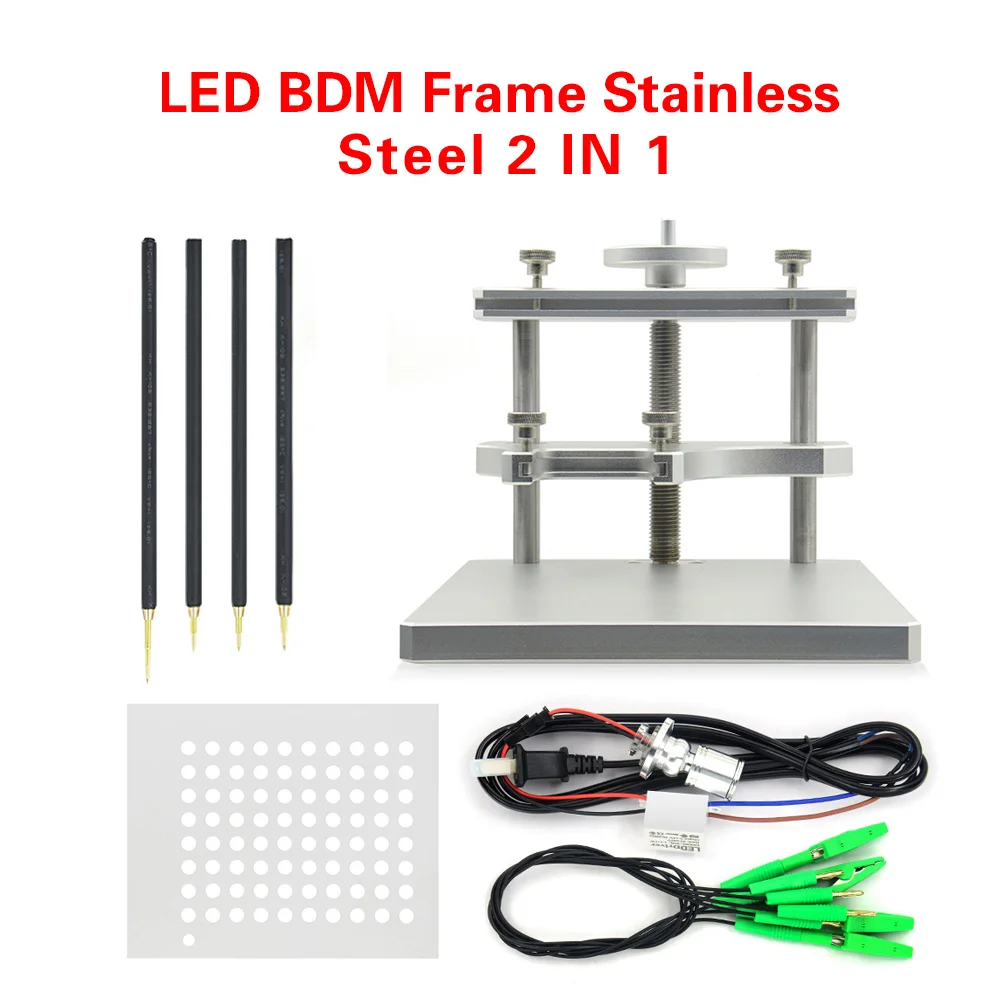 Steel BDM Frame Светодиодный каркас BDM из нержавеющей стали DHL для Ktag KESS Galletto FGTECH BDM100, металлическая Рамка BDM, инструмент для программирования ECU - Цвет: Steel BDM Frame