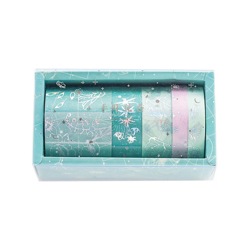 

5 Pcs/Lot Fantasy Sky Bronzing Washi Tape Set Decorative Scrapbook Journal Masking Tape Stickers Stationery School Supplies