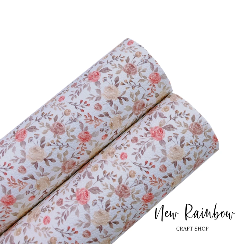 Новинка Радуга 30 х2 2 см/А4 бежевые розы ветки трава искусственная кожа для