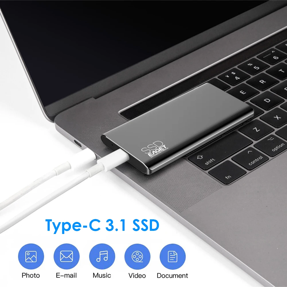 

Eaget M1 Type C External SSD 1TB 512GB 256GB 128GB USB 3.0 Portable SSD Hard Drive External Solid State Drive For Phone Laptop