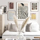 Абстрактный минималистичный Красочный Полосатый постер в скандинавском стиле с изображением девушки Птицы листьев настенная Картина на холсте декоративные картины для гостиной