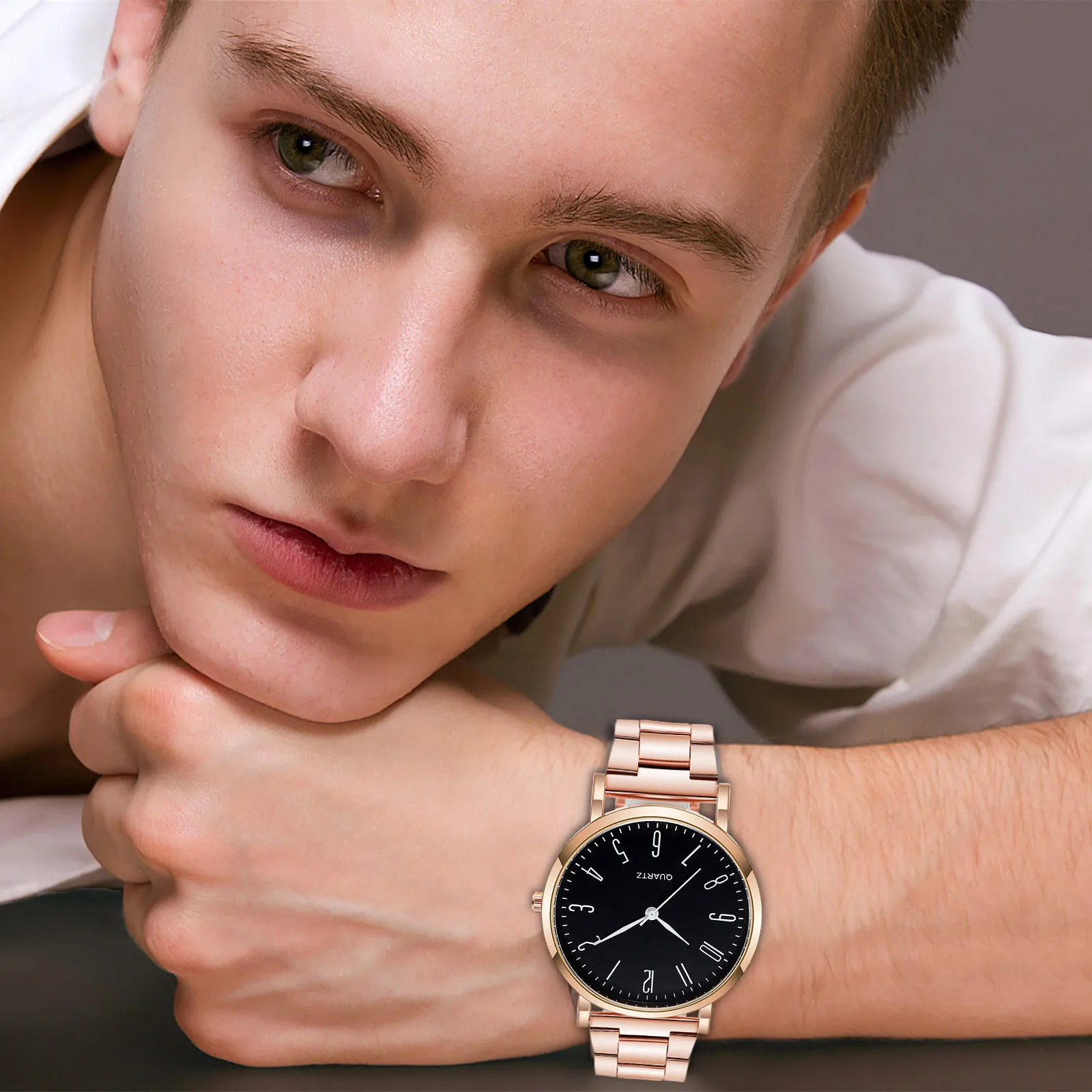 Часы наручные huaband Reloj Мужские кварцевые модные роскошные в минималистском стиле