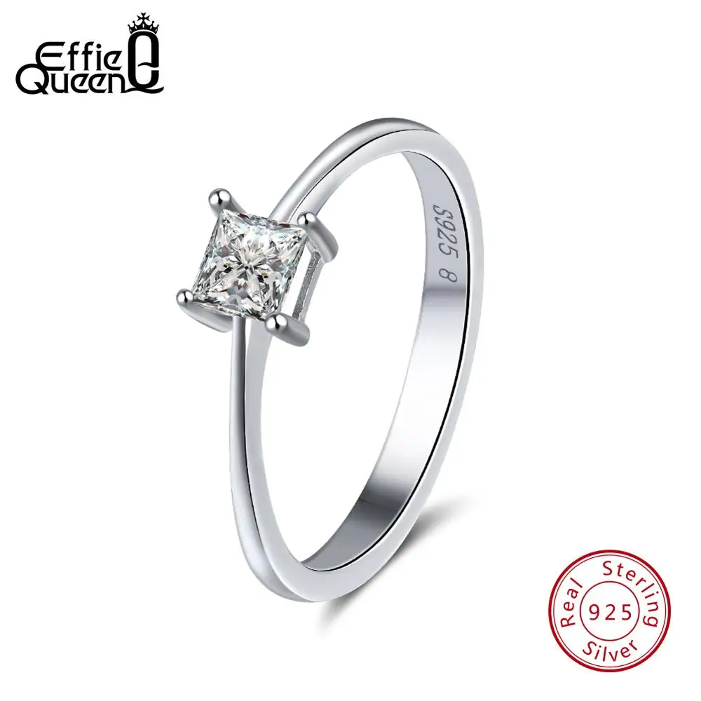 Effie queen, 925 пробы, серебряные кольца для женщин, для свадьбы и помолвки, вечерние, кольцо, одиночное, AAA, блестящее, хорошее ювелирное изделие, TSR57