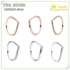 Лидер продаж 100%, 925 Оригинальное кольцо из розового золота с бусинами и логотипом Pandora, кольцо с фианитом, подходит для женщин, ювелирные изделия на годовщину помолвки