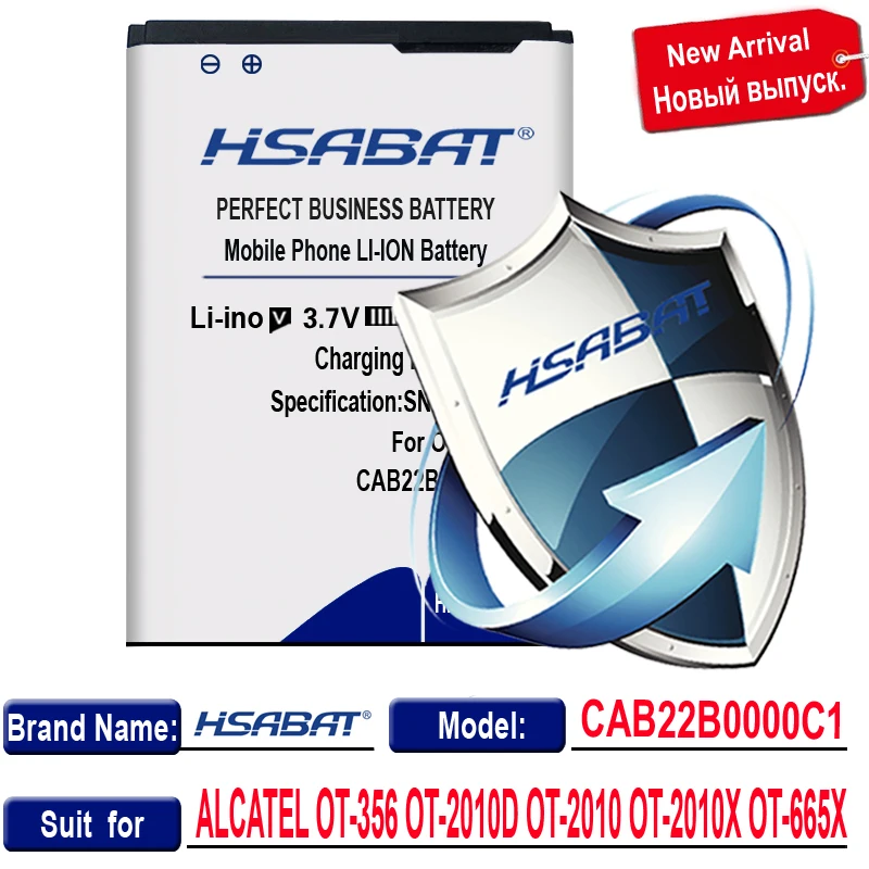 HSABAT 0 цикл 100% новый аккумулятор 1850 мАч для ALCATEL OT 2010X CAB22B0000C1 665X 356 2010D 2010 Бесплатная