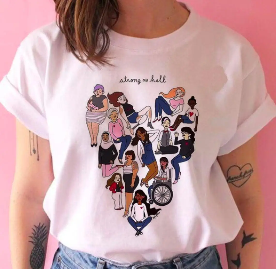 

Anime Girl T Shirt Couple Street Style Graphic T Shirts Gift To Her Short Sleeve Summer Tops for Women 2021 O-neck Female Tee
